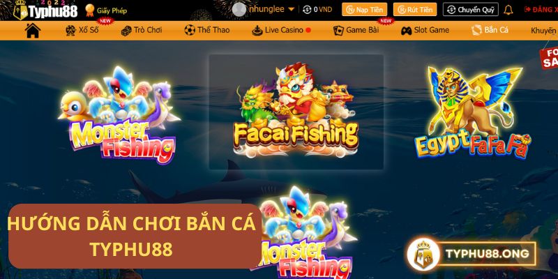 Bắn cá online typhu88 - Trò chơi giải trí hấp dẫn