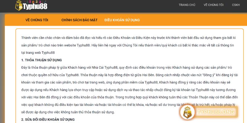 dieu khoan su dung typhu88 2