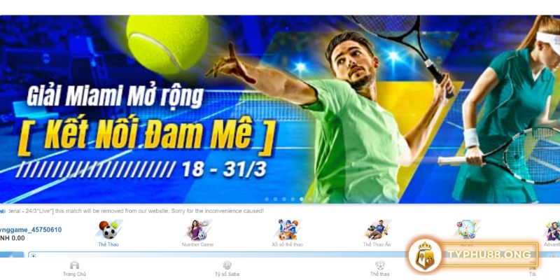 the thao online typhu88 2